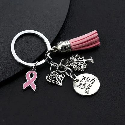 Bröstcancer Nyckelring Charm